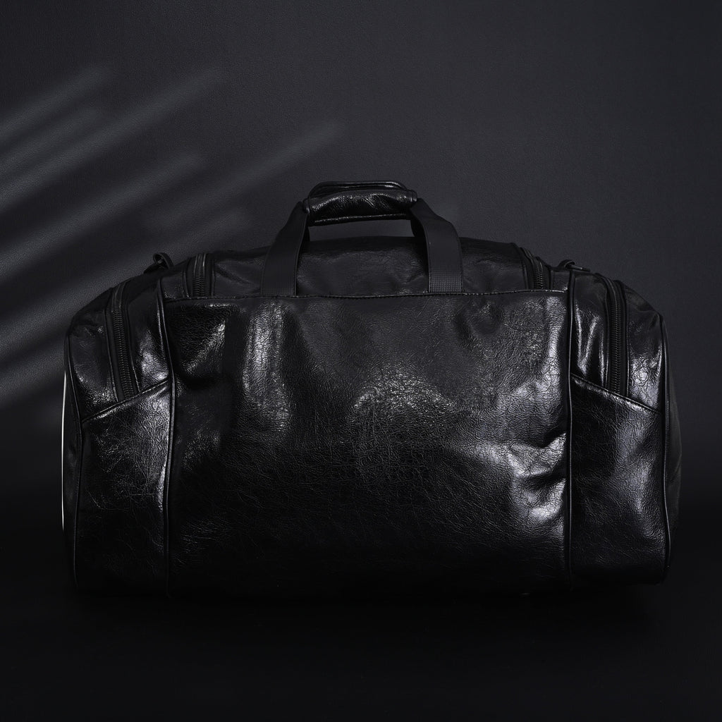Balenciaga x adidas Large Duffel Travel Bag ¨C Black with Trefoil Logo and Triple Stripes