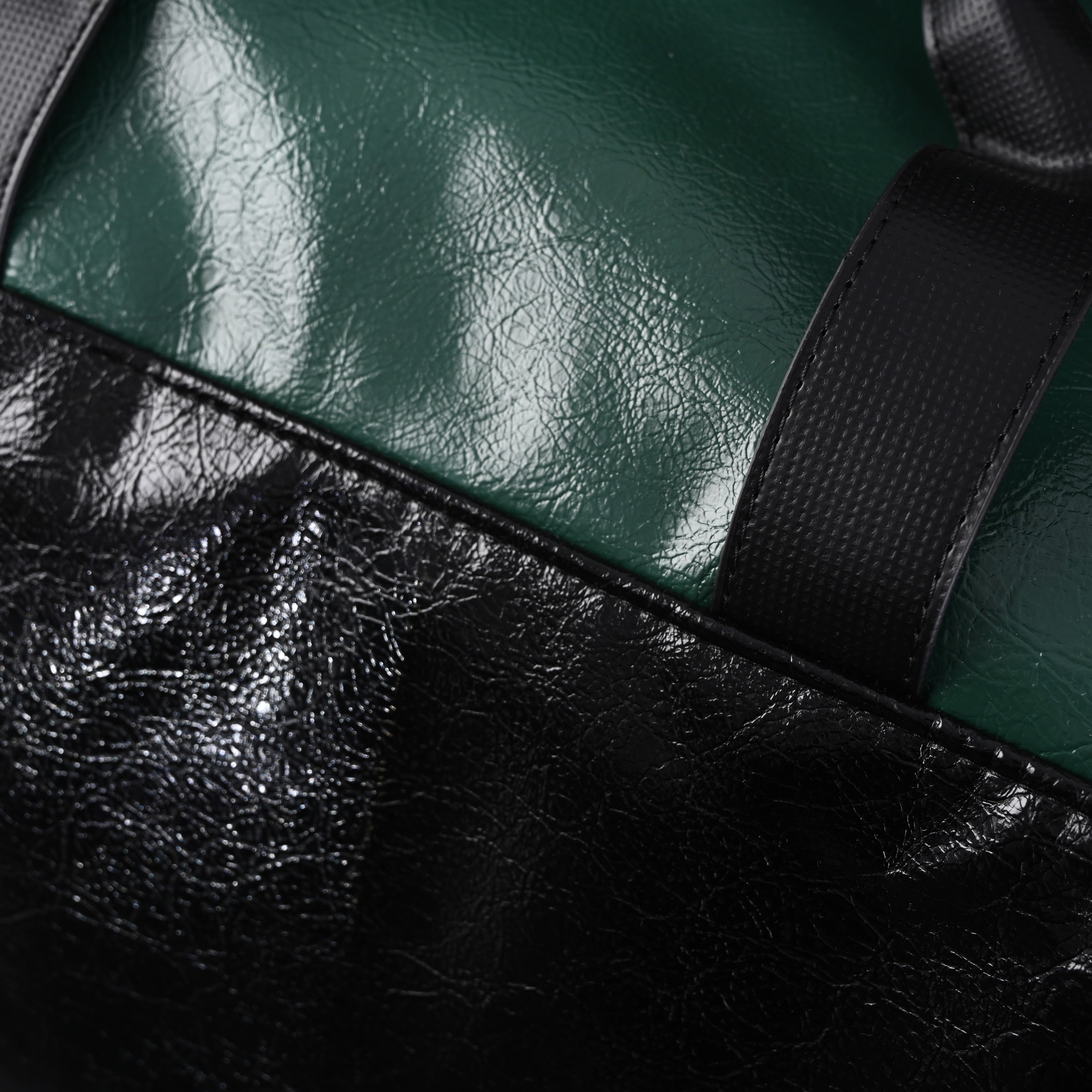 Balenciaga x adidas Large Duffel Travel Bag ¨C Black & Green with Trefoil Logo and Triple Stripes